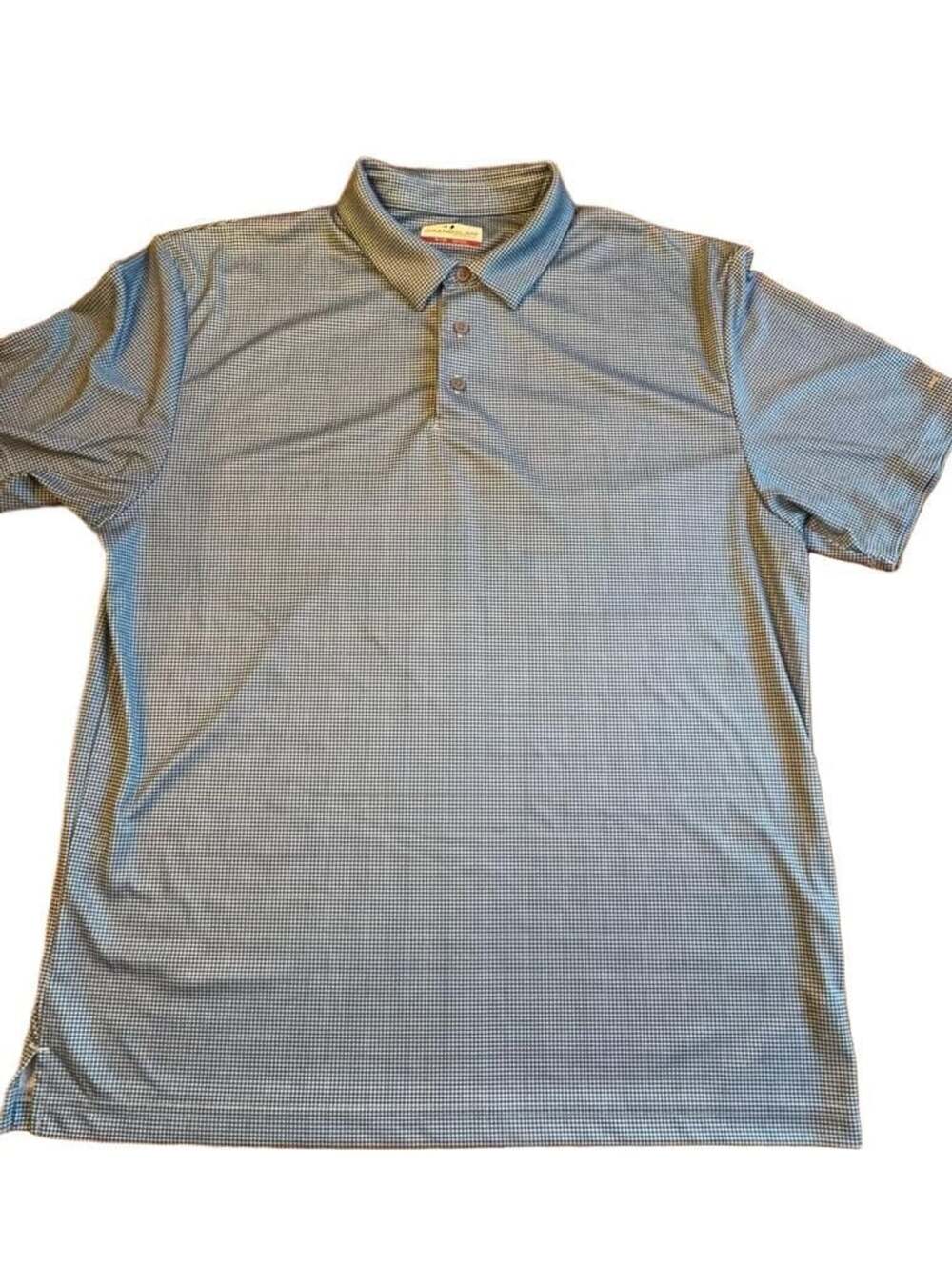 Grand Slam Performance Polo Shirt Size XL Blue Houndstooth b1559